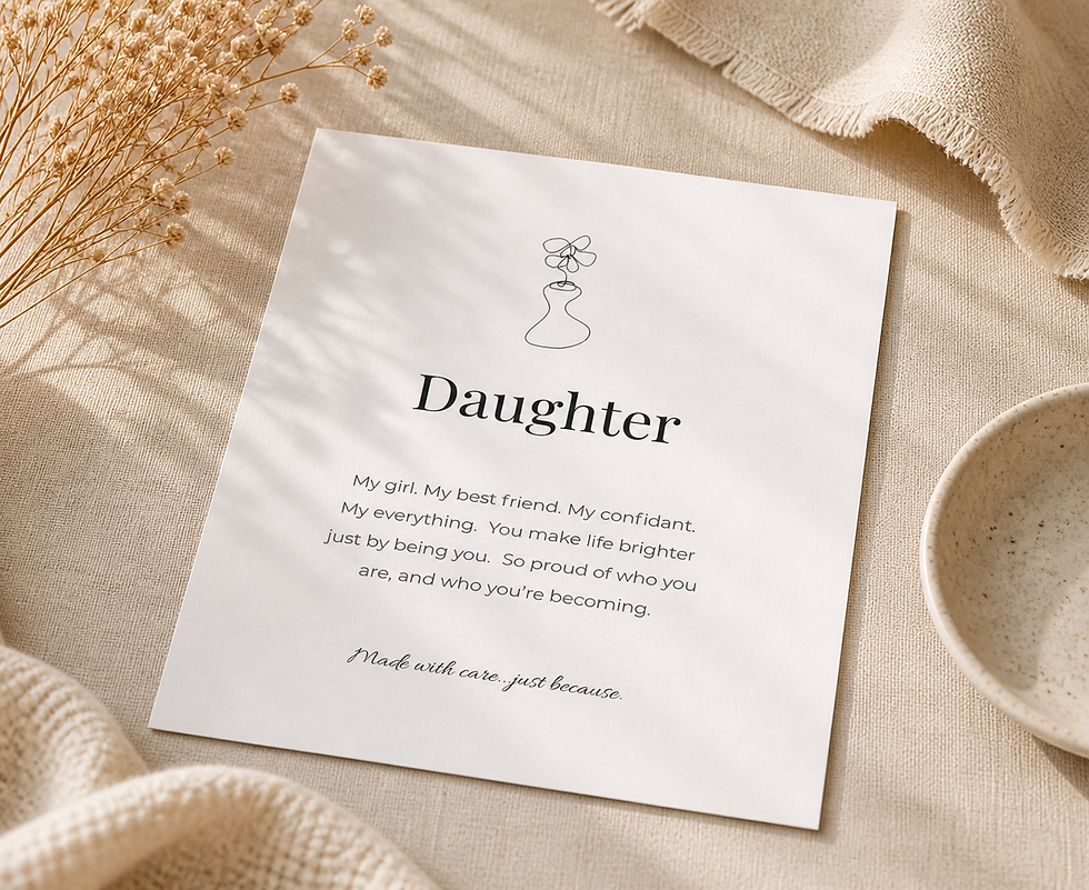 Daughter Naming Keepsake - Unframed