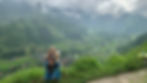 Three people posing by the Sung Lo Valley
