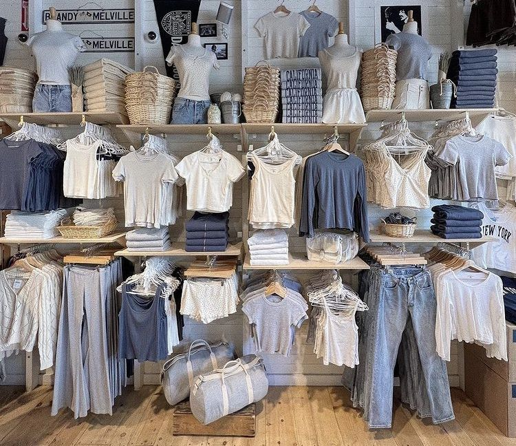 Brandy Melville’s in-store collection. (Photo Credits: Pinterest)