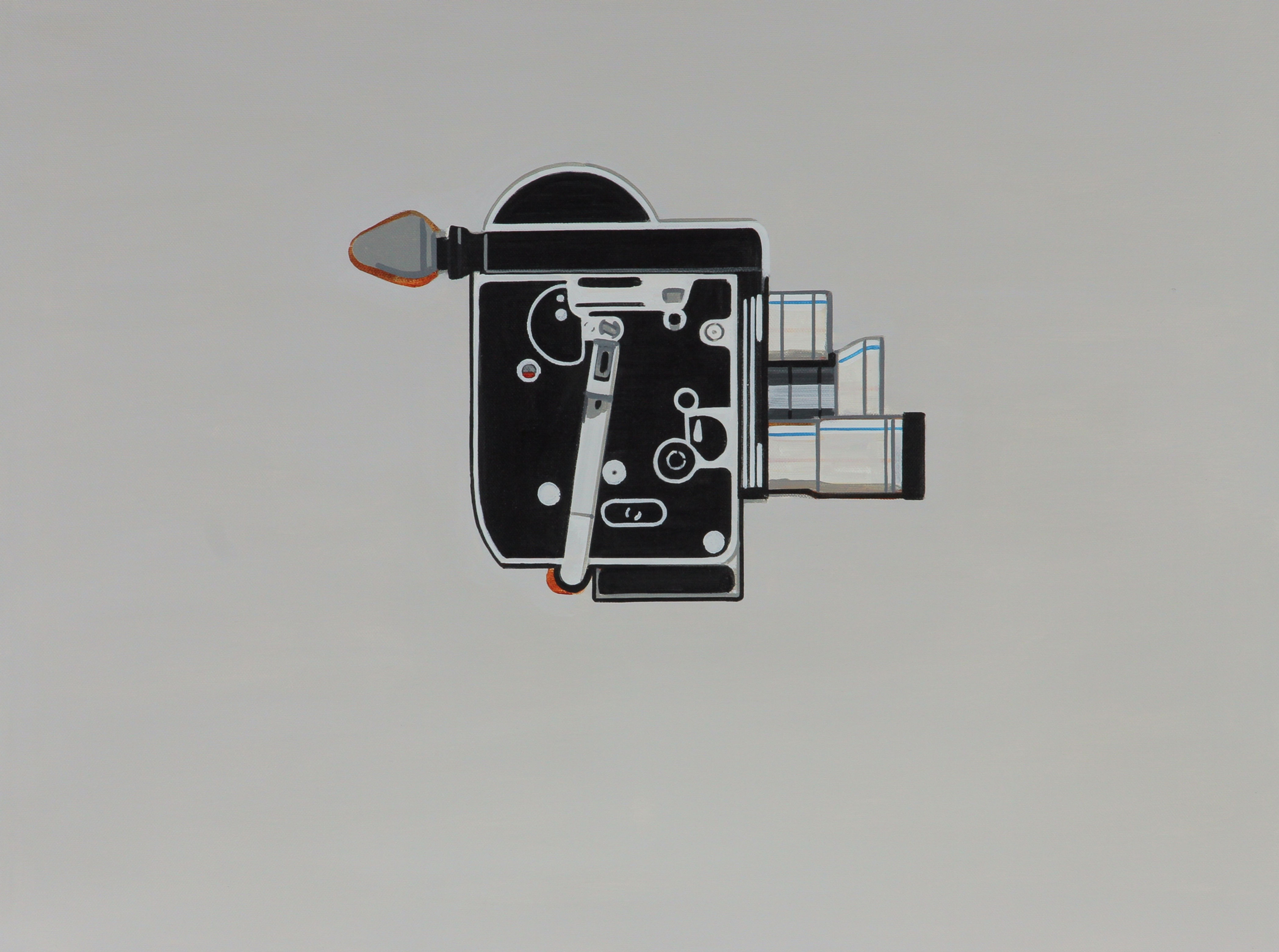 Iconic Bolex 16mm Camera Painting
