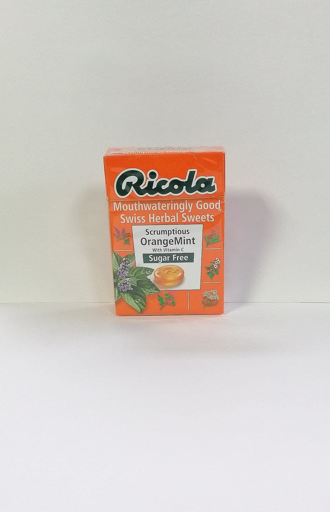 Ricola Sugar Free Scrumptious OrangeMint Swiss Herbal Sweets 45g
