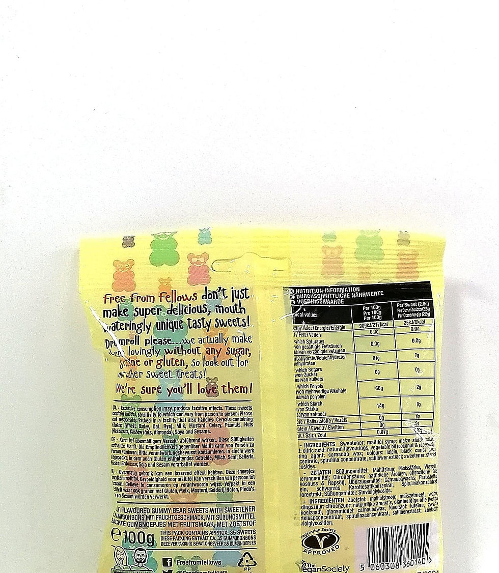 Thumbnail: Free From Fellows sugar free Gummy Bears sweets 100g