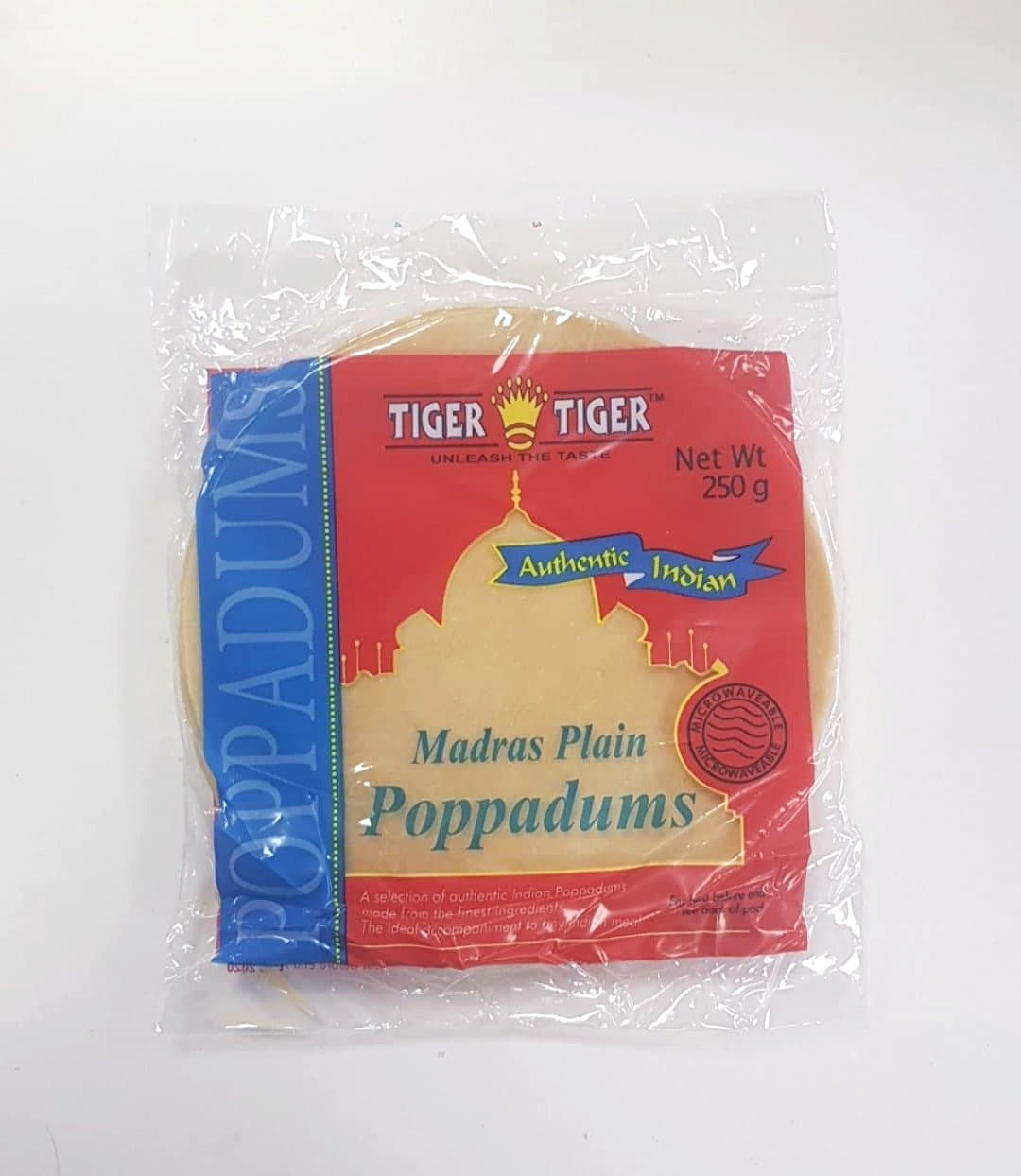 Tiger - Madras Plain Poppadums 250g