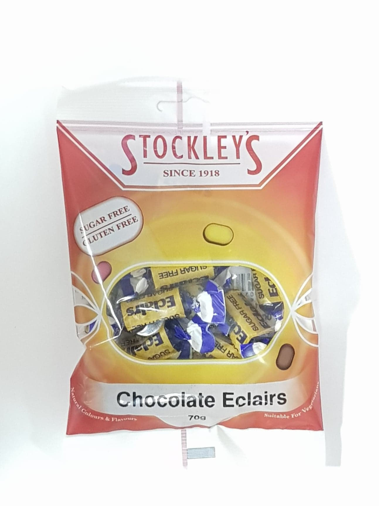Stockleys Chocolate Eclairs Sugar/Gluten Free 70g