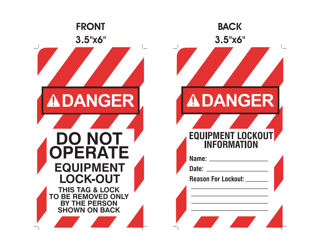 LOTO Tags & Safety Labels example