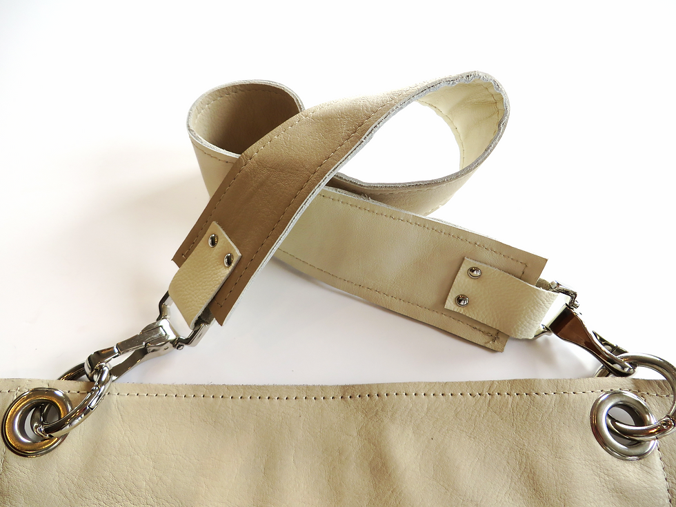 Thumbnail: Ivory on Bone Messenger Bag
