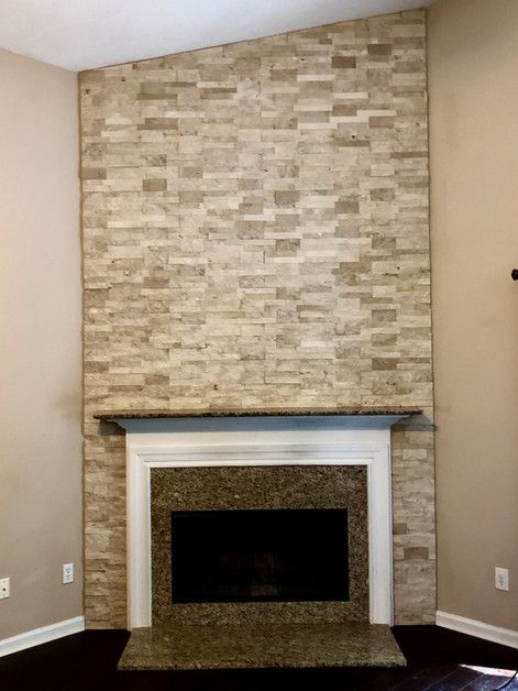 Stone Fireplce Installation