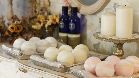 手づくりお花の炭酸バスボム