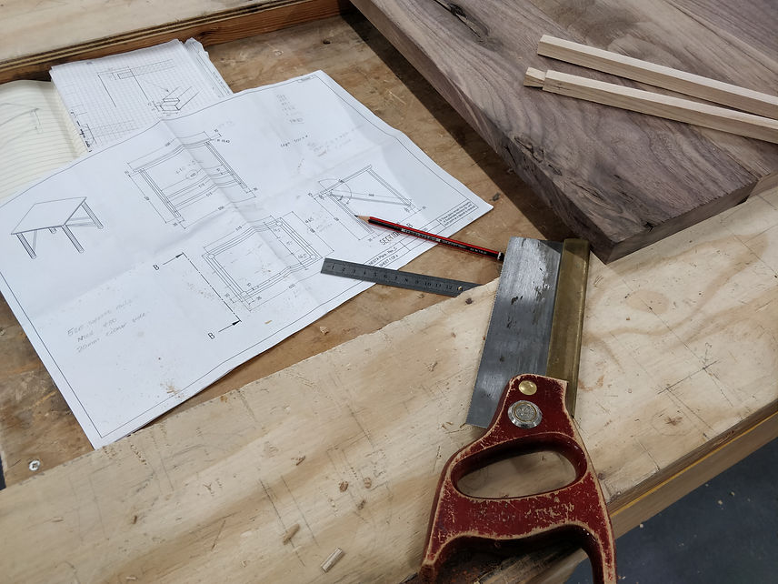 Hand joinery and technical drawings