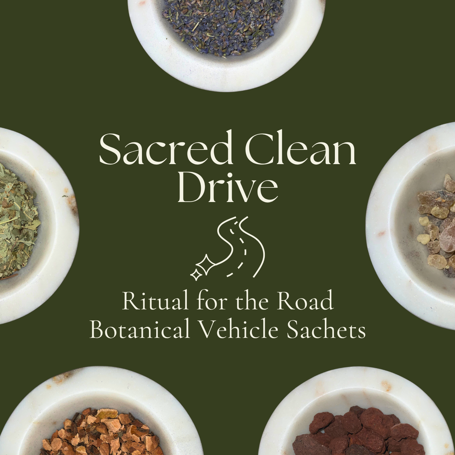 Sacred Clean Drive | Ritual for the Road | Botanical Vehicle Sachet