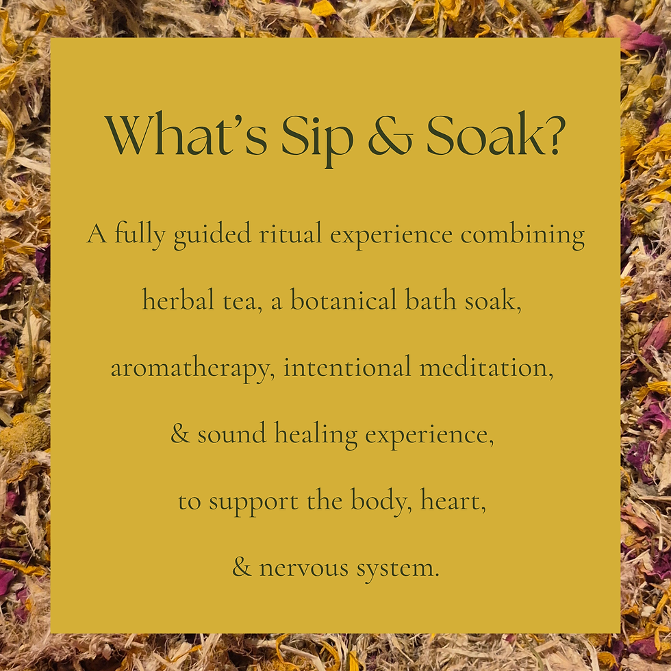 Thumbnail: Tender | Sip & Soak | Single Ritual Experience