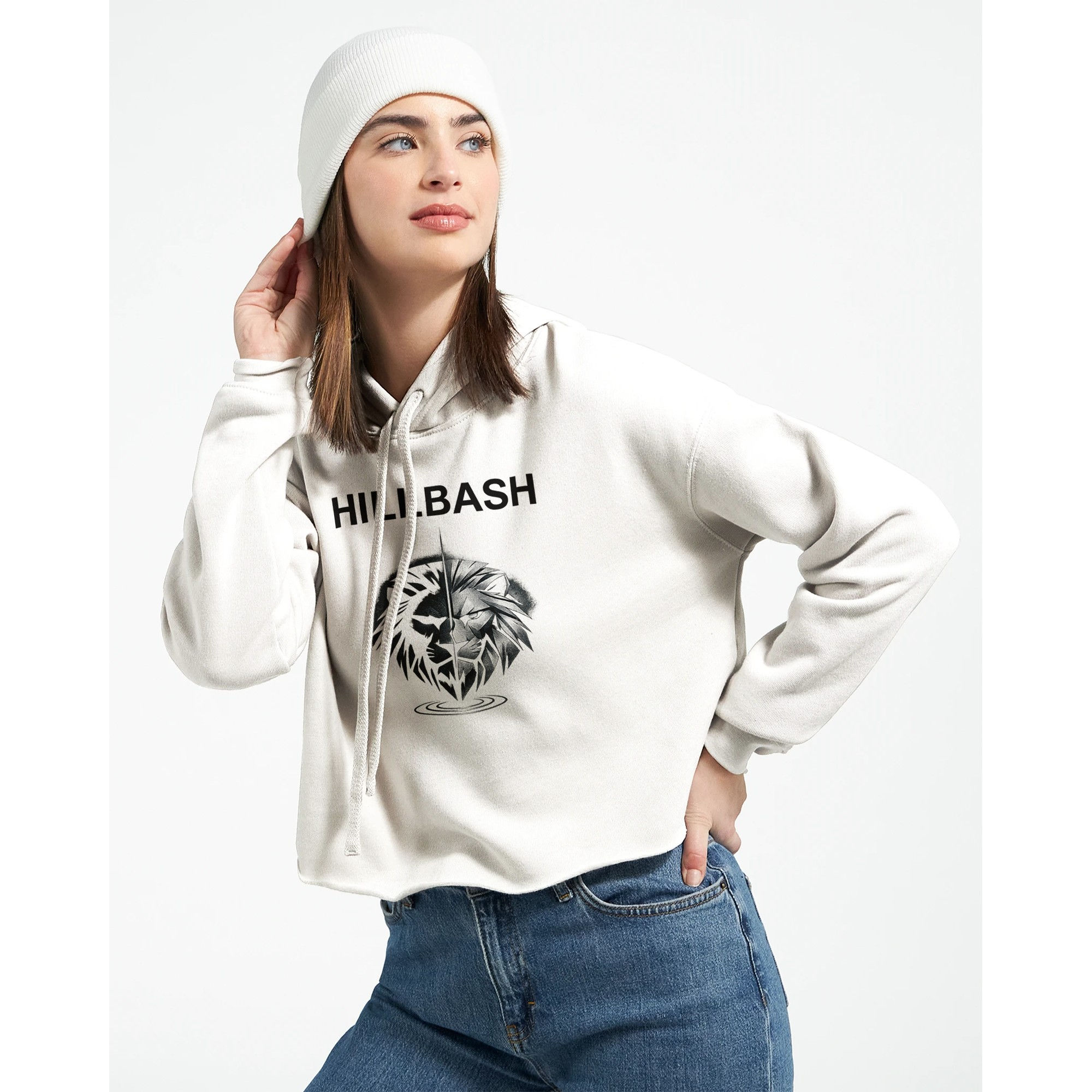 HILLBASH Women's Cropped Hoodie | Bella + Canvas 7502