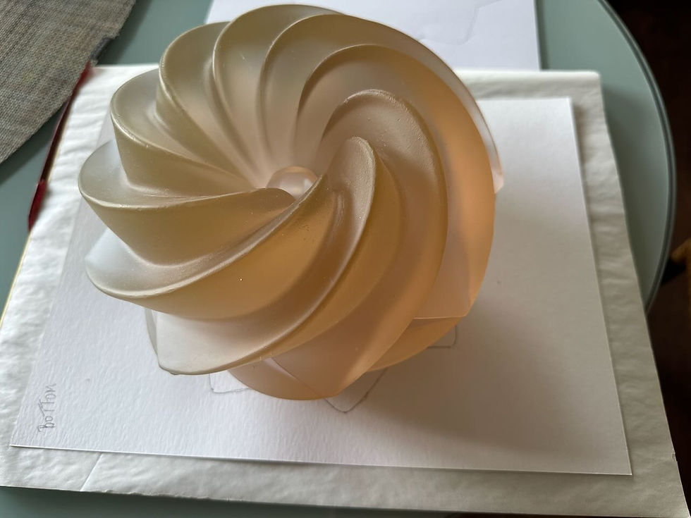 One sculpture out of two halves