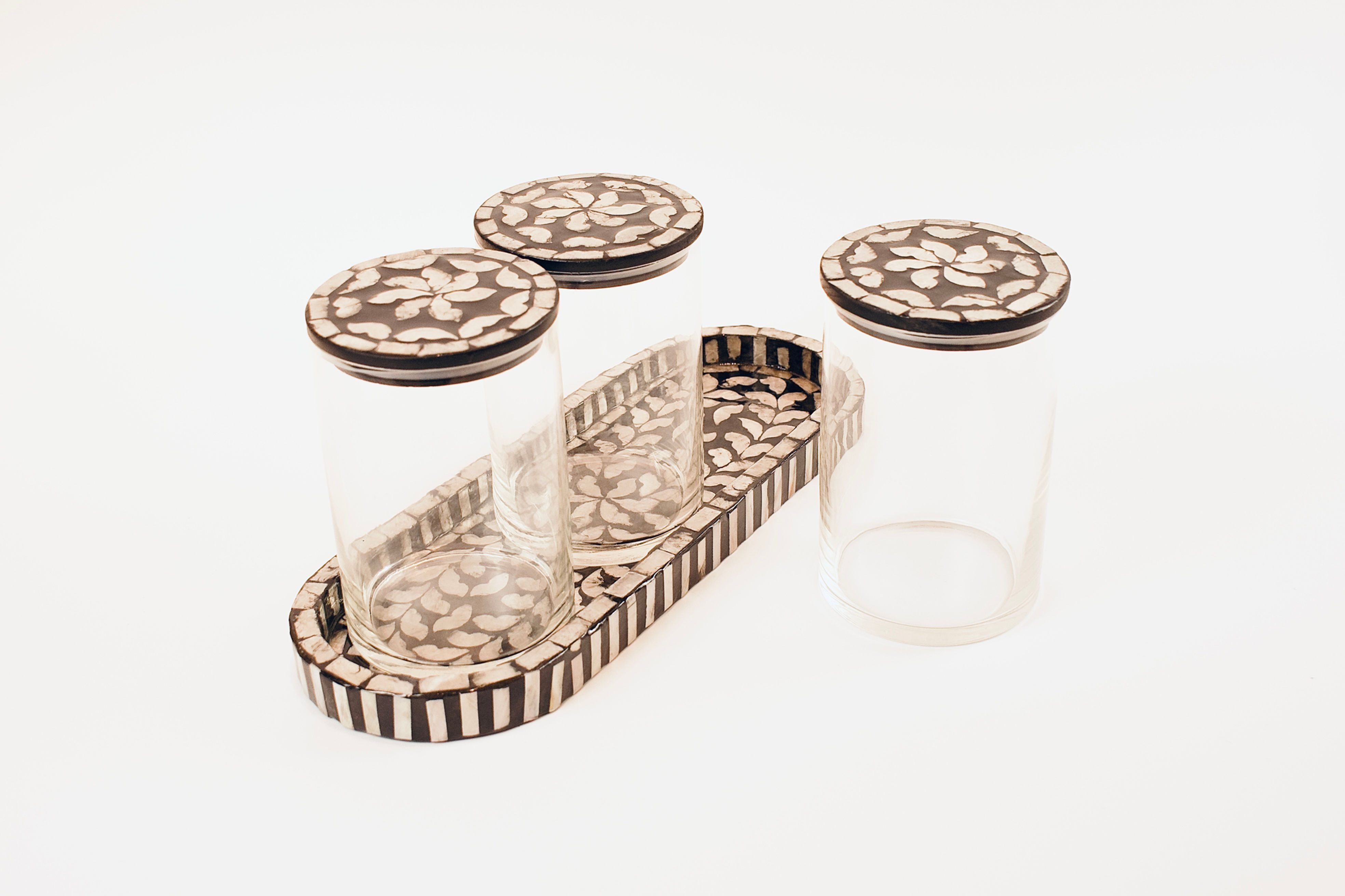 Mother of Pearl Canister Set