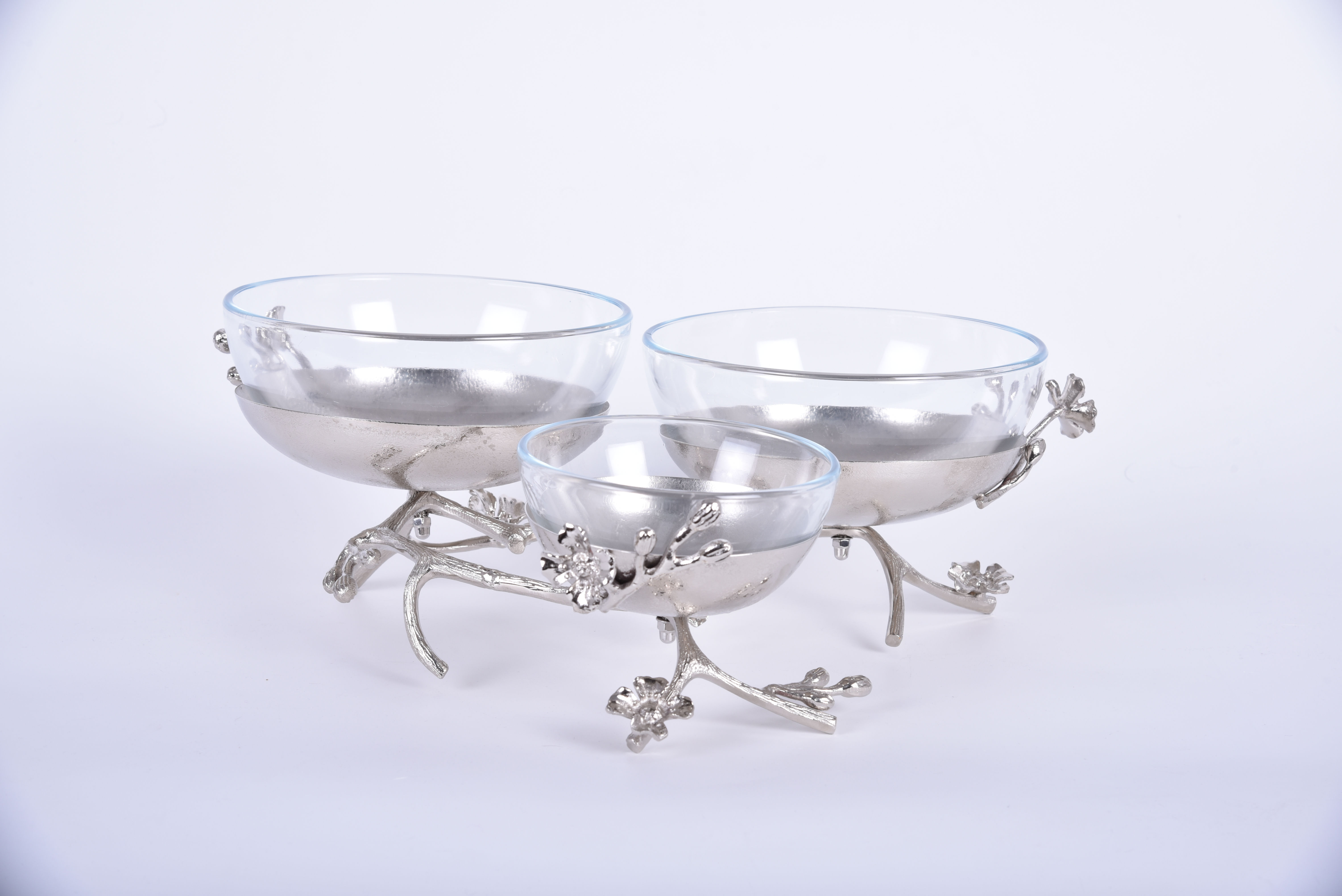 Jasmine 3-Section Bowl (Nickel-Plated)