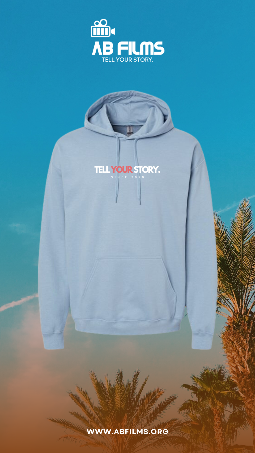 3 YEARS - STONE BLUE HOODIE
