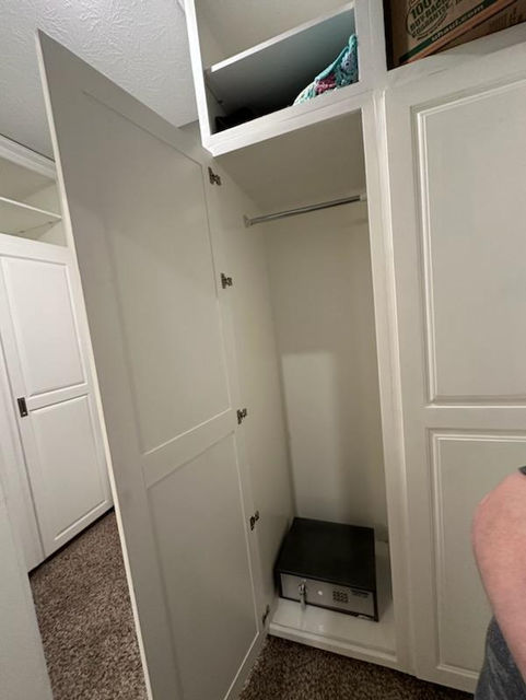 Custom built-in walk-in closet with shelving Indianapolis Indiana
Handcrafted closet organizer system Fishers home
Custom closet island with drawers Central Indiana
Built-in shoe rack and shelving custom closet Carmel
Master bedroom walk-in closet organization system Indianapolis