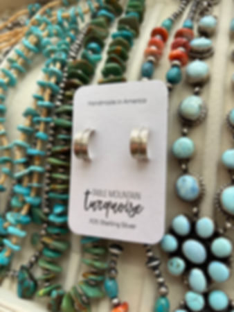 Feather Hoop Earrings - Sterling Silver