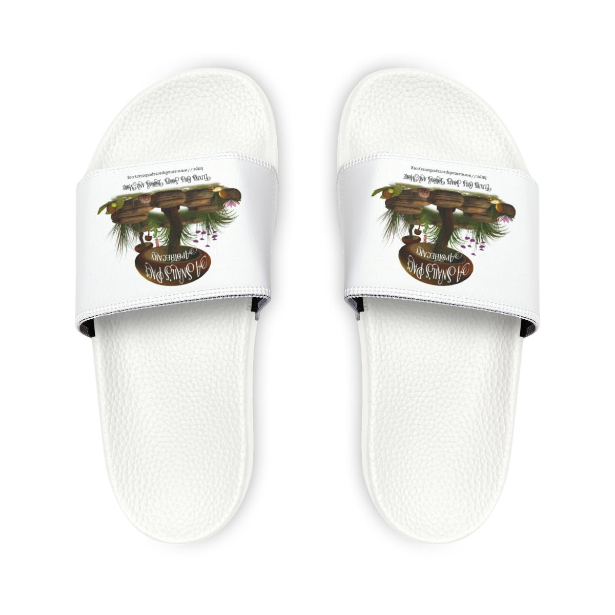 Mushroom Logo Youth PU Slide Sandals