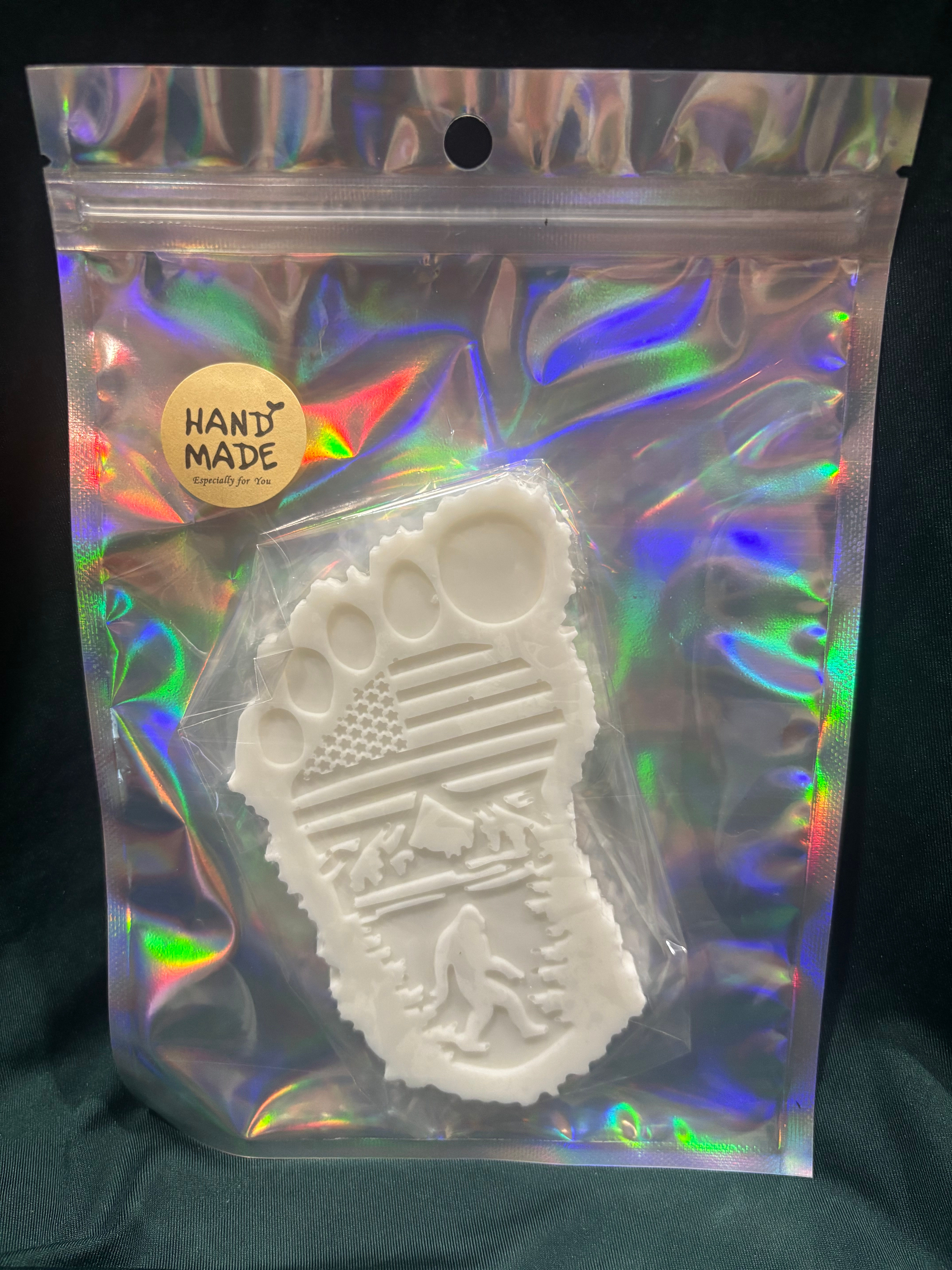 American Flag Big Foot Print in Goat Milk