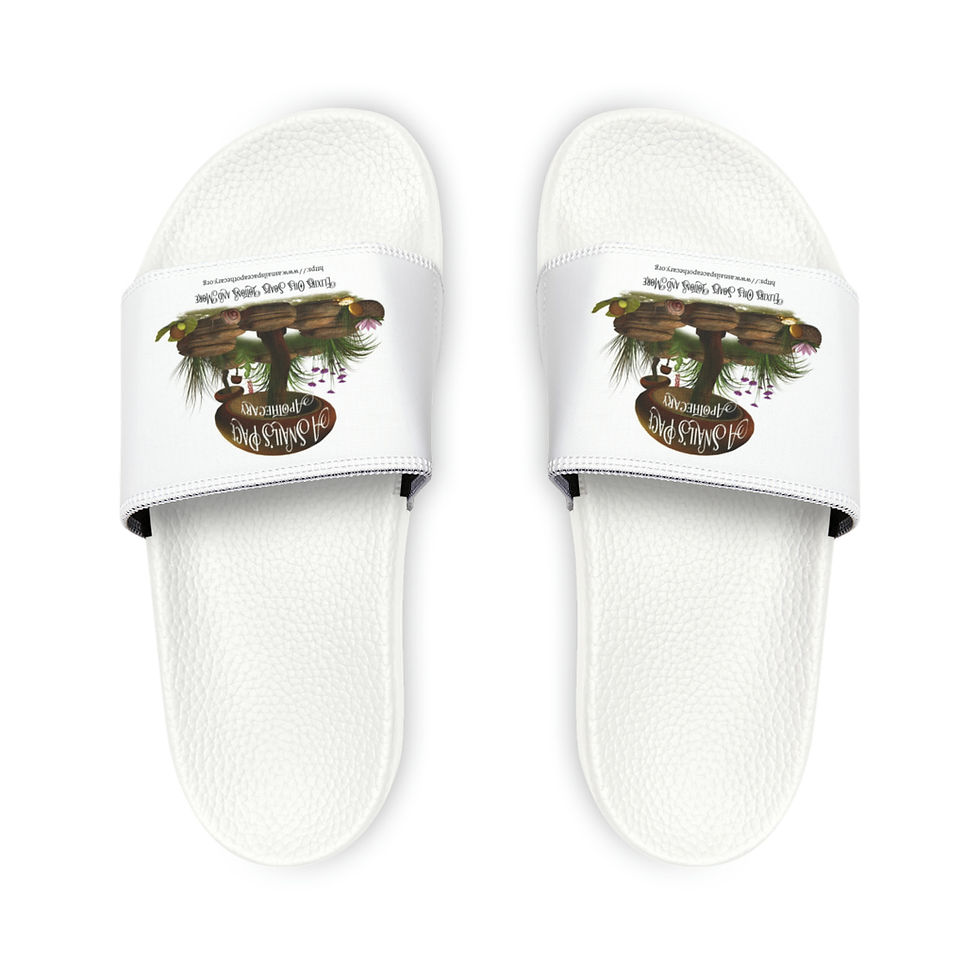 Mushroom Logo Youth PU Slide Sandals