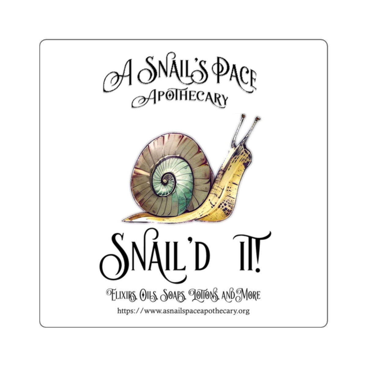 Snail'd It! Square Stickers