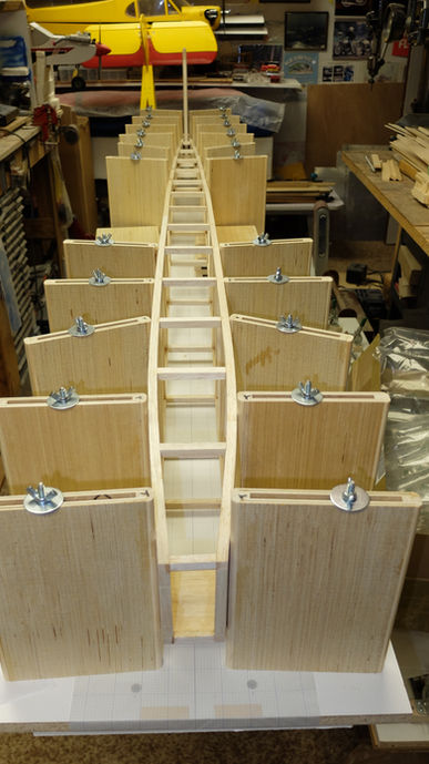 5 Building a Leprechaun Fuselage in the jig to keep it straight and square.JPG