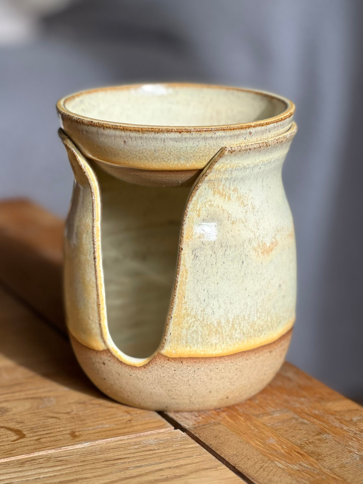Handcrafted Ceramic Wax Warmer– Sunrise Yellow Glaze