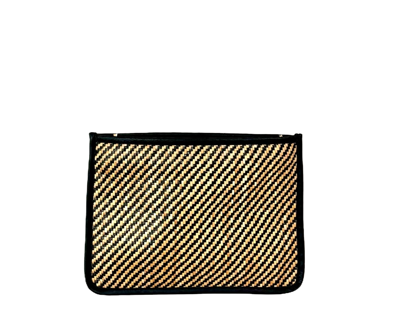 Freja pochette bicolor raffia