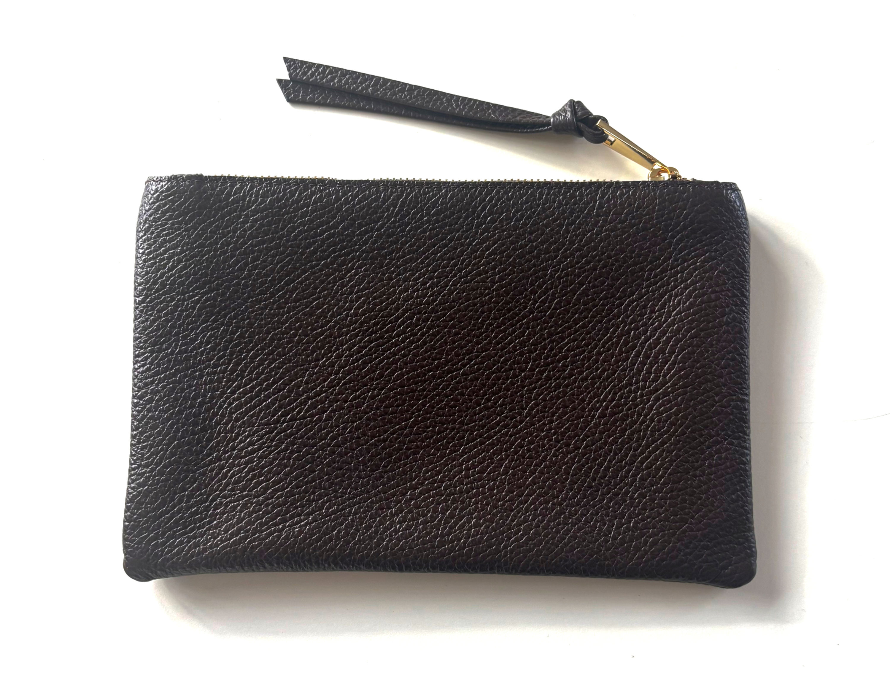 Karoline leather zip pouch