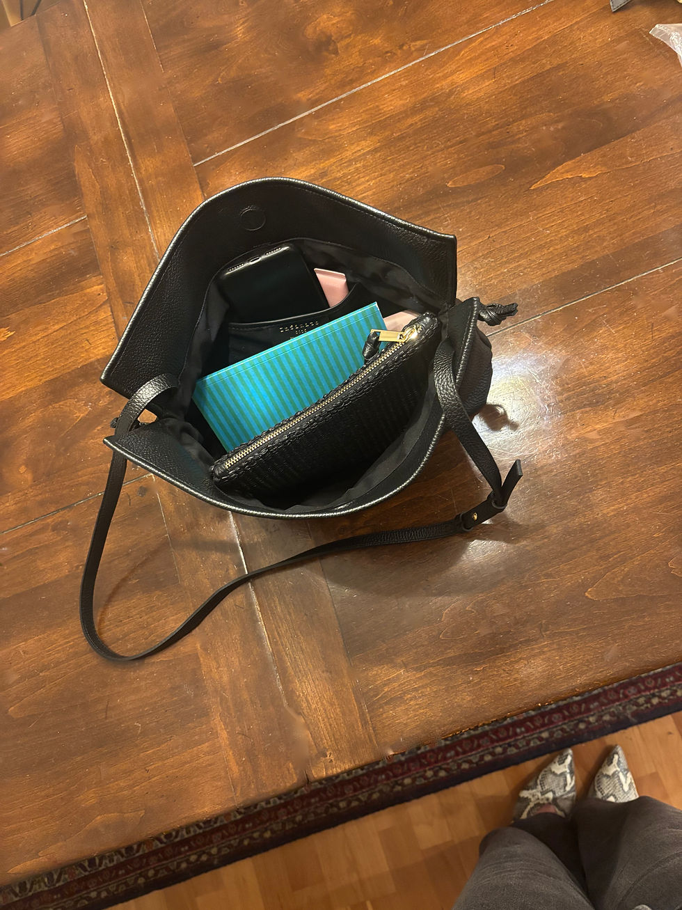 Miniaturebillede: Camilla black in soft grain leather