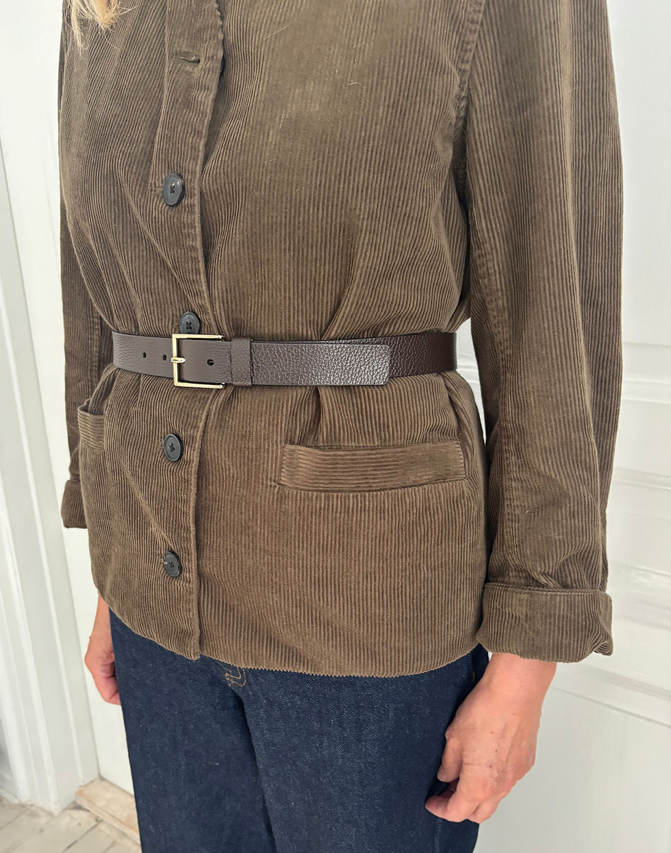 Miniaturebillede: Louise belt grain leather testa moro