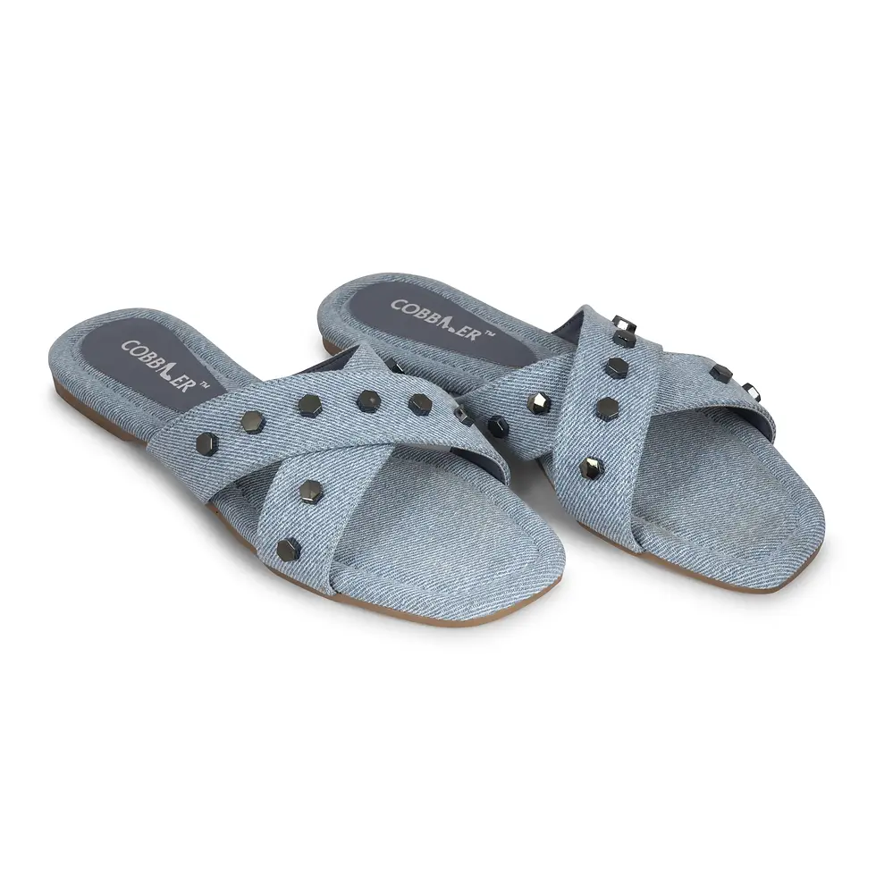 denim chappals