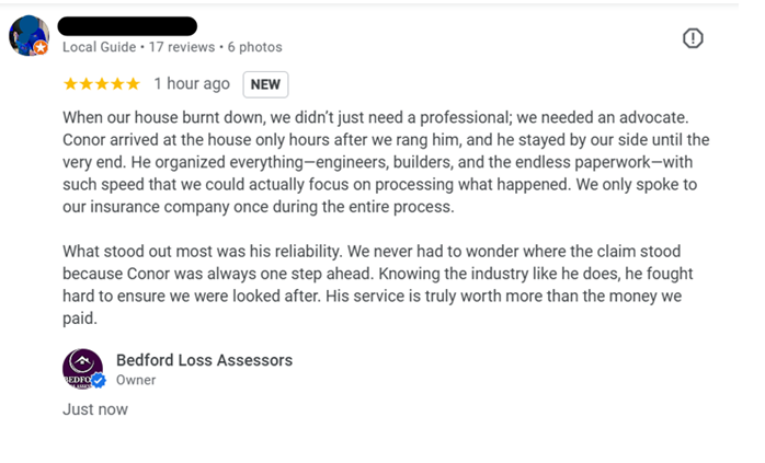 We are pleased to consistently achieve positive results and satisfied clients, as reflected in feedback such as this.