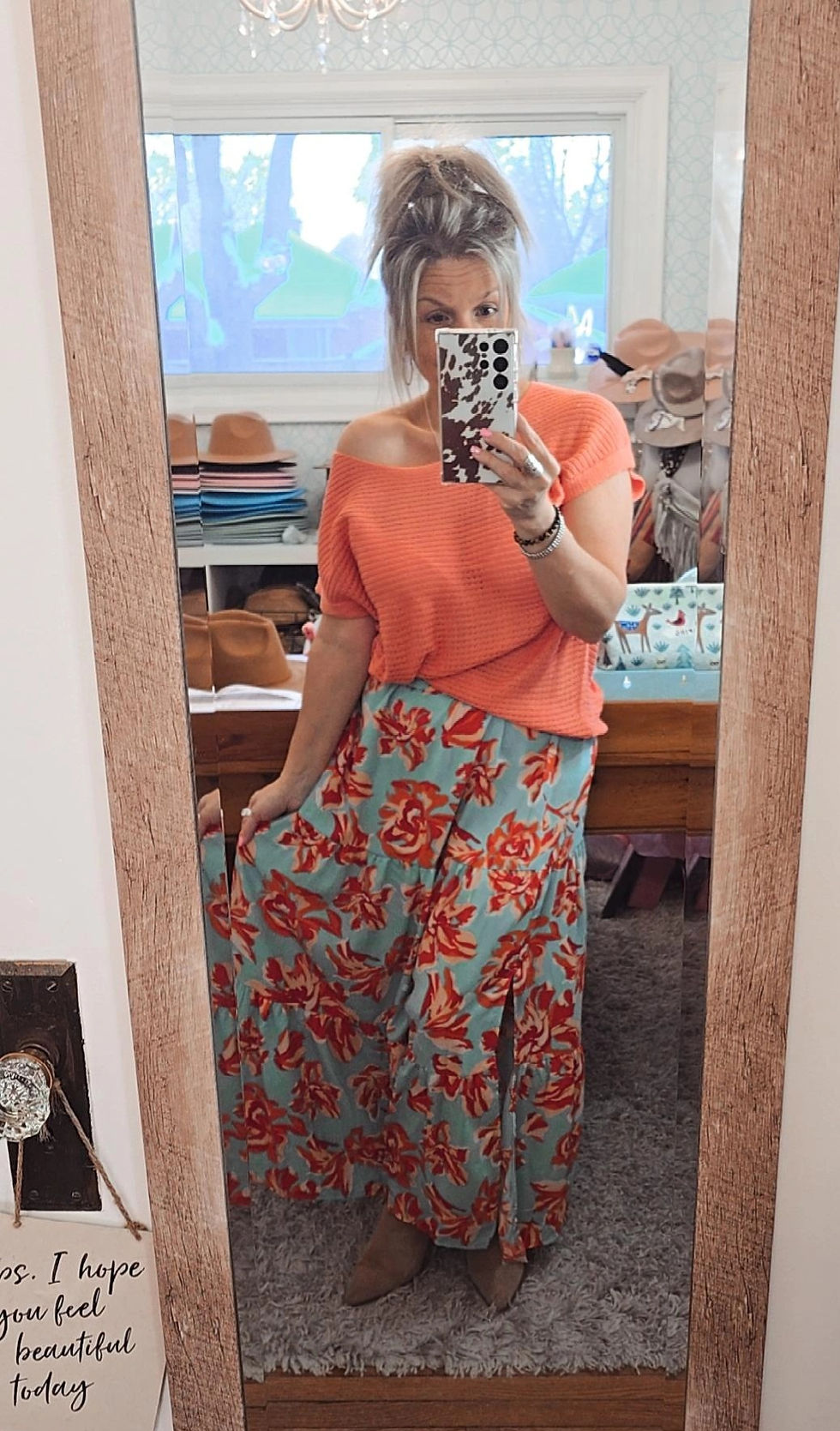 Thumbnail: Whimsy Girl Floral BoHo Chic Skirt 