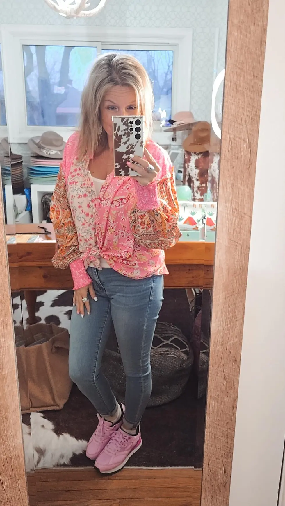 Thumbnail: Whimsy "Shabby Chic" Pretty in Pink BoHo Blouse