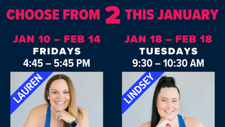 Now choose from TWO January Small Group Personal Fitness Training Sessions!