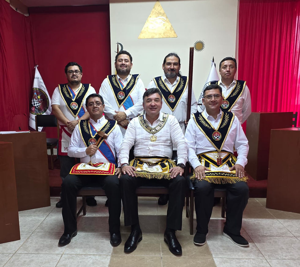 La R∴L∴S∴ Sol de Oriente N° 61 elige nuevas autoridades con la presencia del M∴R∴G∴M∴ de la G∴L∴E∴D∴E∴ Carlos Iglesias y del D∴R∴ Alex Manzano