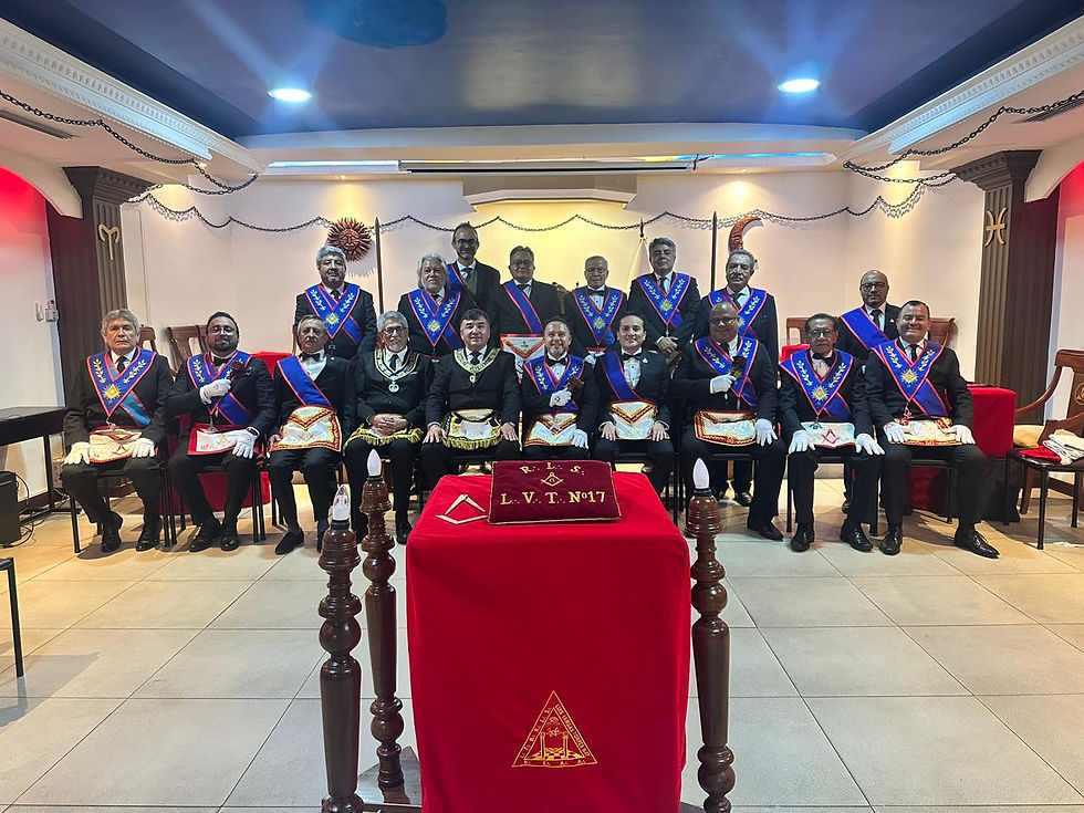 Ceremonia de Exaltación de los QQ∴RR∴HH∴ Fredy Herrera y Ángel Vallejo de la L∴F∴B∴R∴L∴S∴ Luis Vargas Torres No. 17 con la presencia del M∴R∴G∴M∴ Carlos Iglesias Delgado