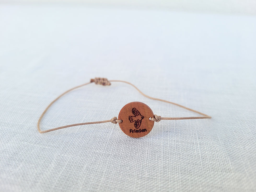 Miniaturbild: "Frieden" - Helden - Armbänchen mit Perlen klassisch