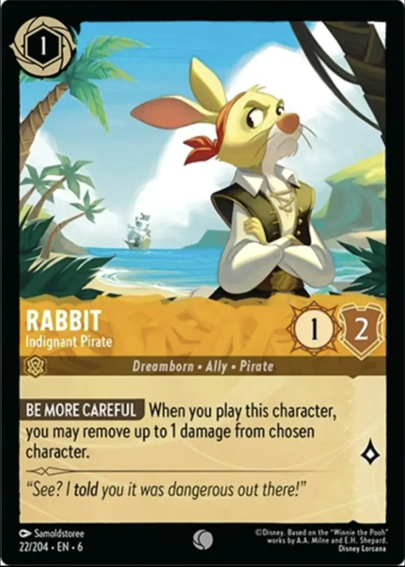 022/204 - Rabbit - Indignant Pirate - Common