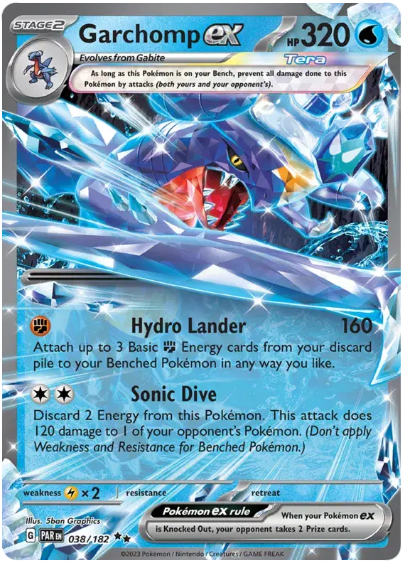 038/182  - Garchomp EX - Paradox Rift - Double Rare