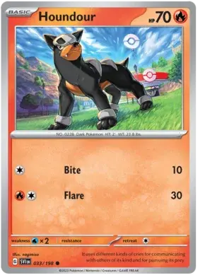 033/198 - Houndour - Scarlet and Violet Base - Common