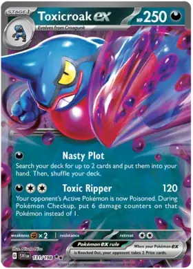 131/198 - Toxicroak EX - Scarlet and Violet Base - Double Rare