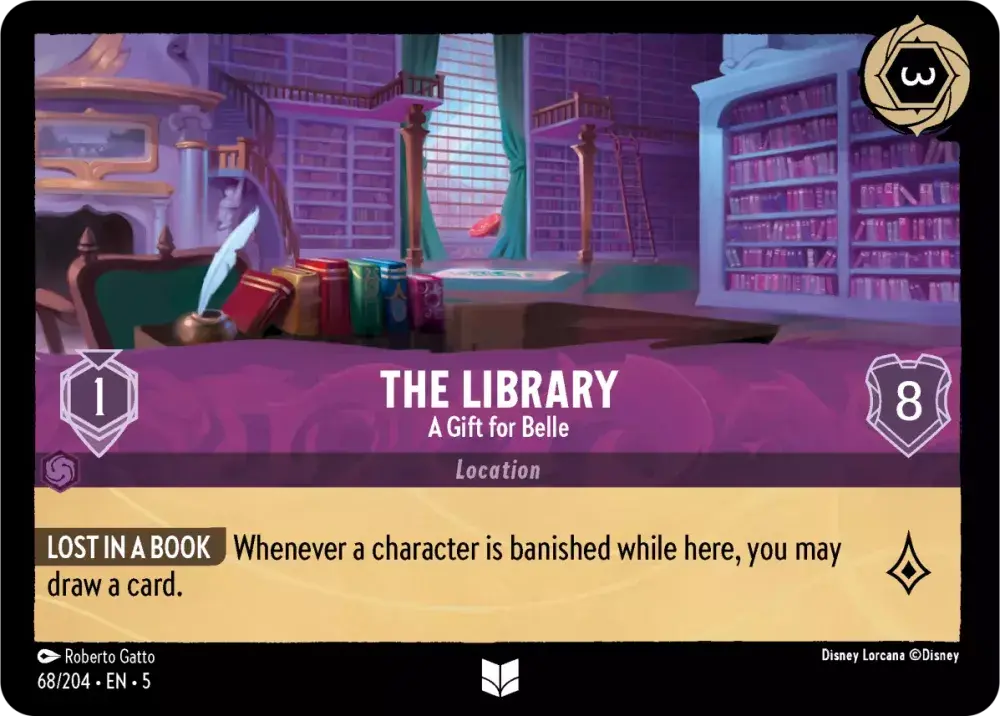 068/204  - The Library - A Gift for Belle - Uncommon