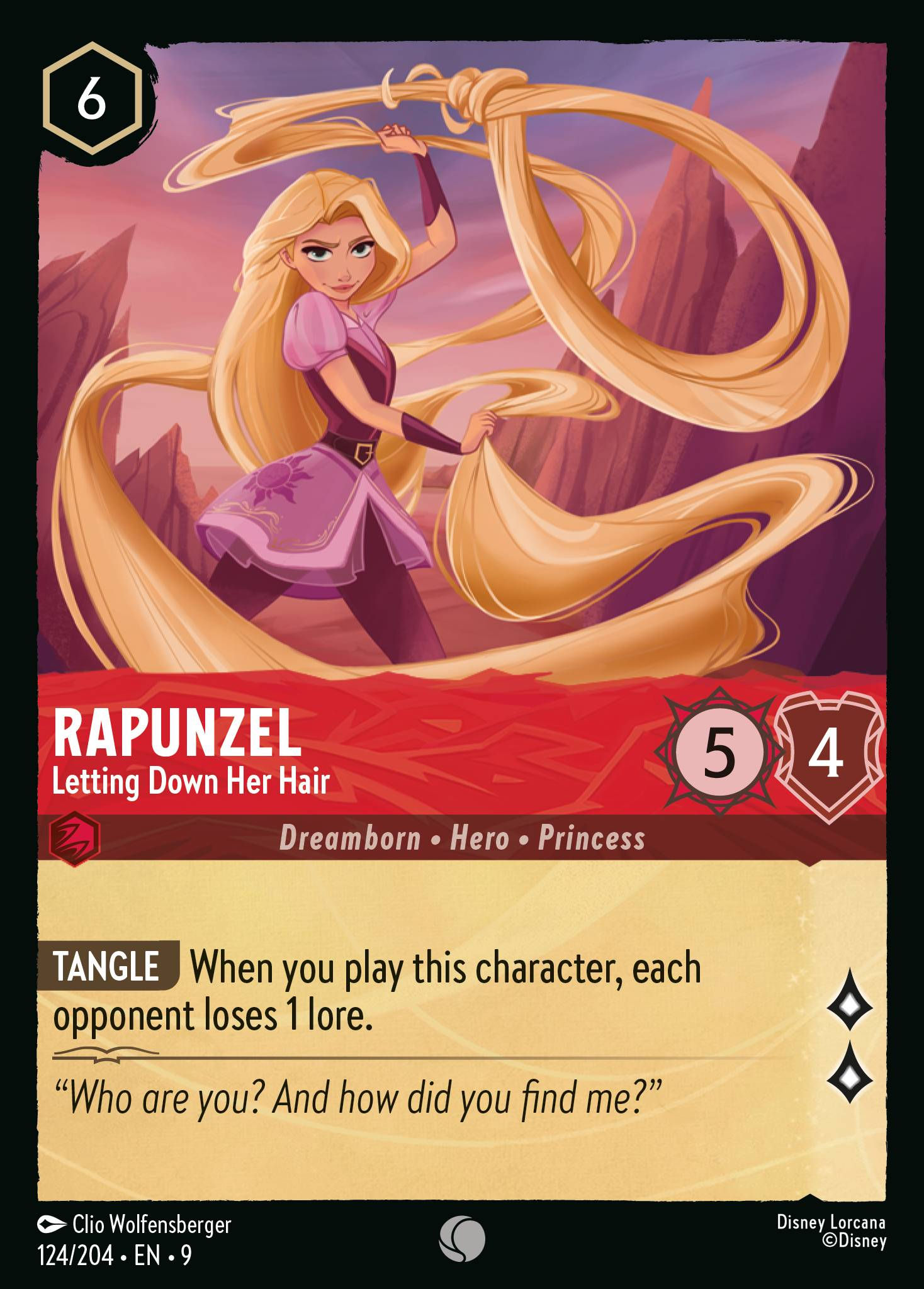124/204 - Rapunzel - Letting Down Her Hair - Common (Foil)