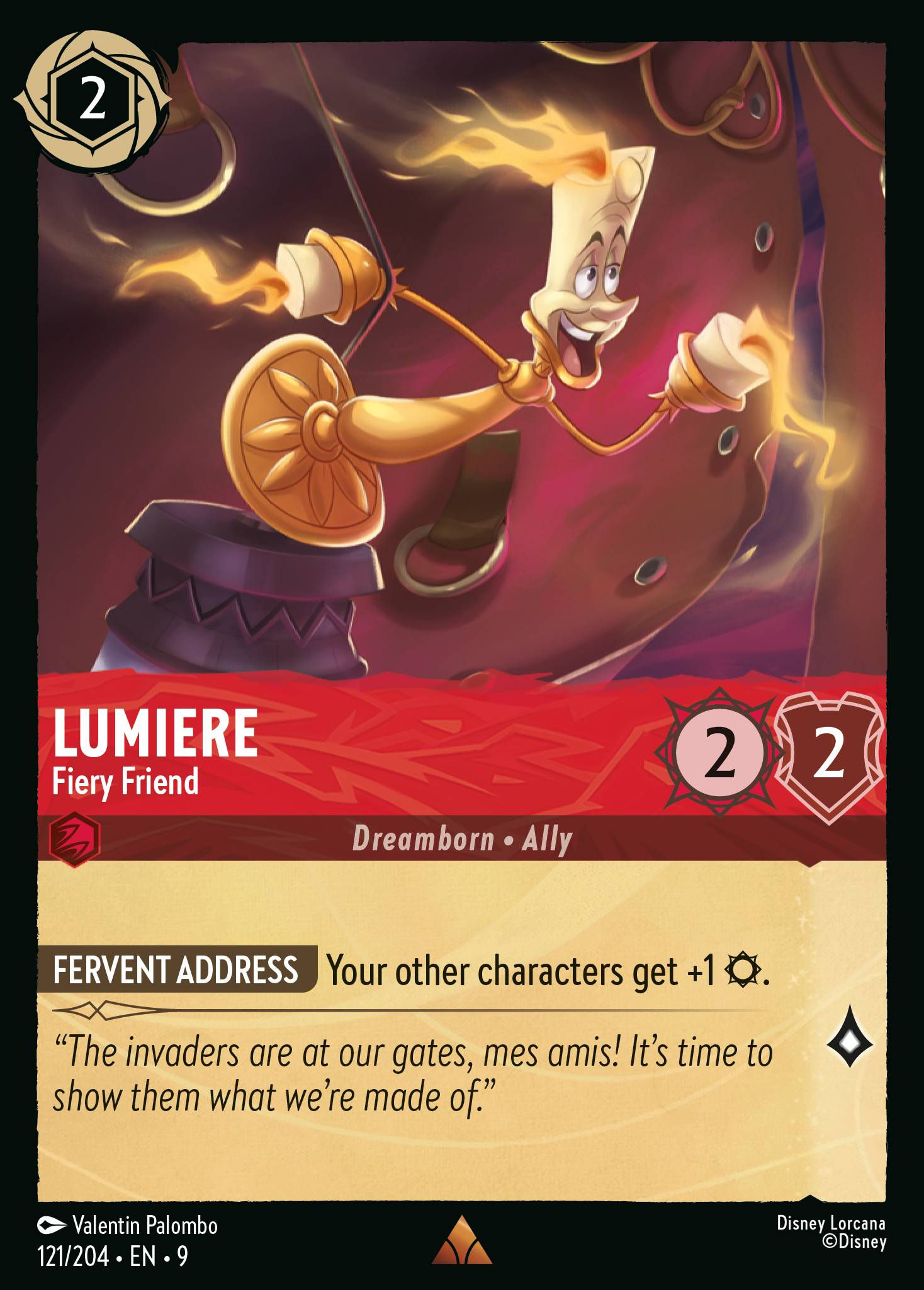 121/204 - Lumiere - Fiery Friend - Rare (Foil)