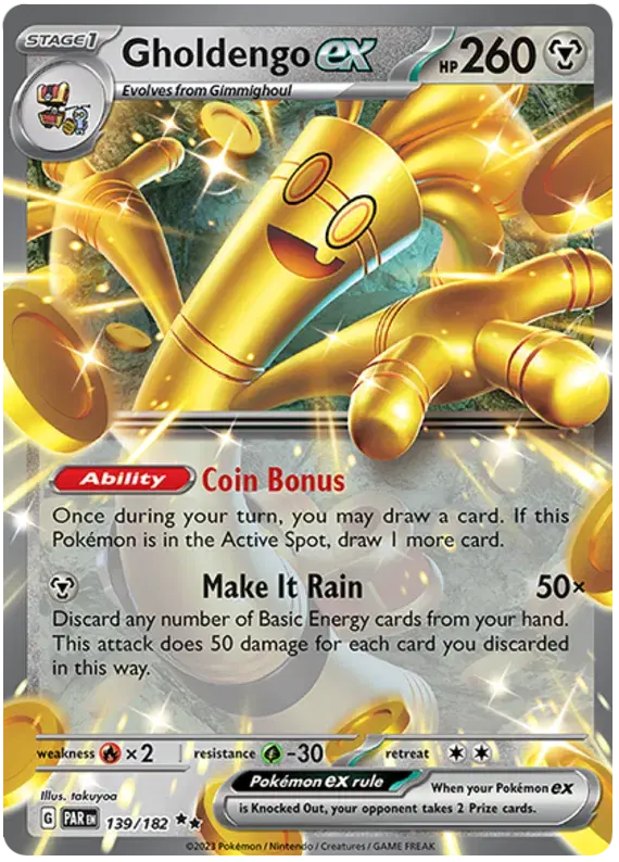 139/182 - Gholdengo EX - Paradox Rift - Double Rare