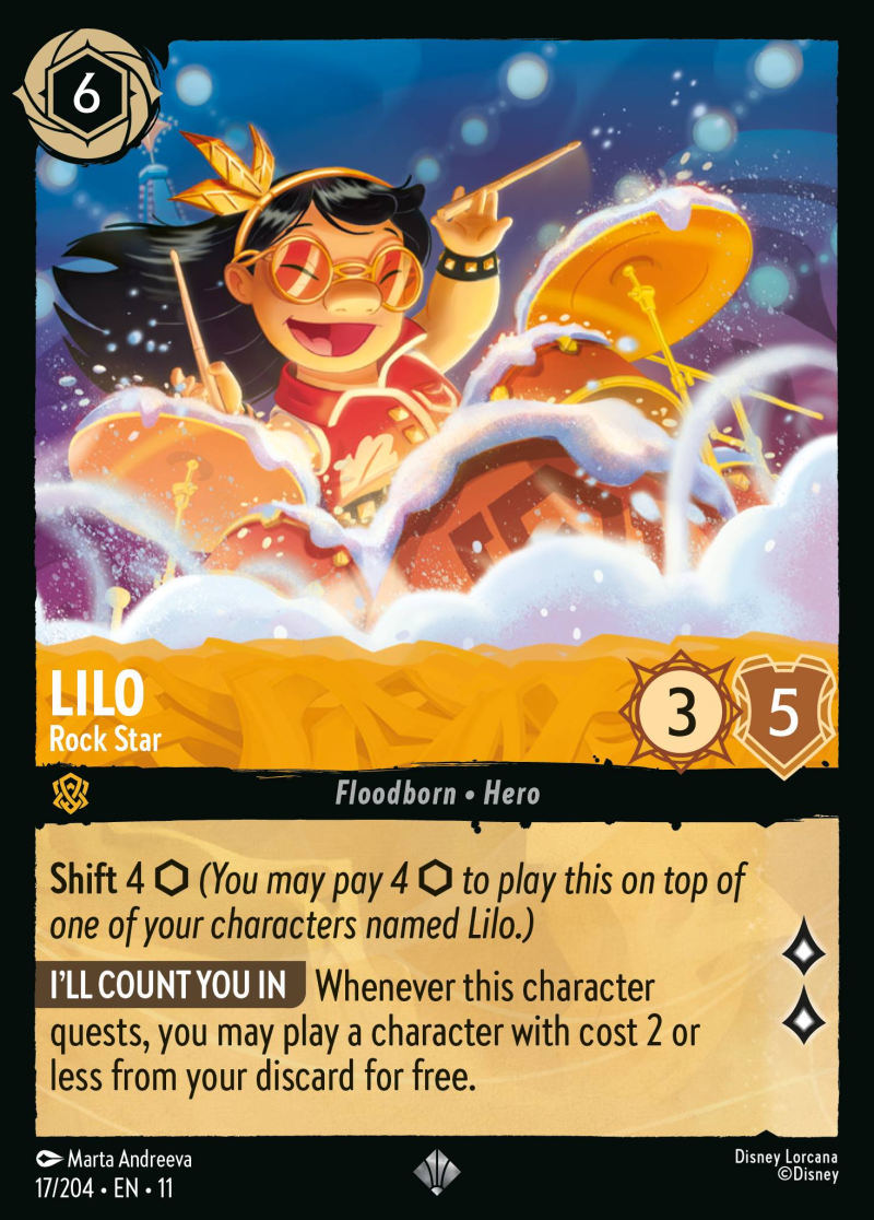 017/204 - Lilo - Rock Star - Super Rare (Foil)
