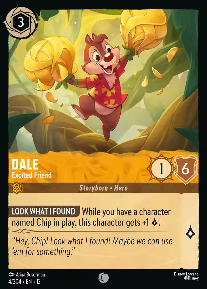 004/204 - Dale - Excited Friend - Wilds Unknown - Common (Foil)